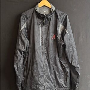 Alabama Antigua Men's Black and Gray Windbreaker Rain Jacket